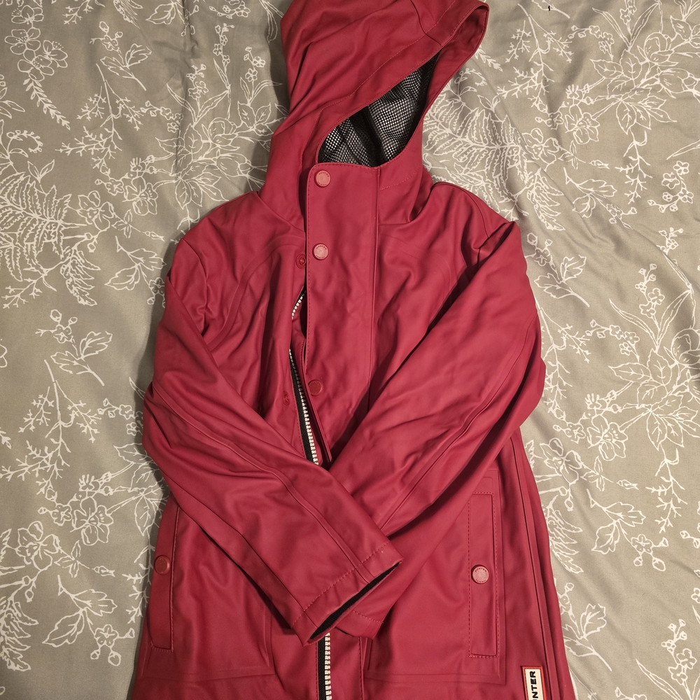 Stylish Women's Red Rain Jacket
